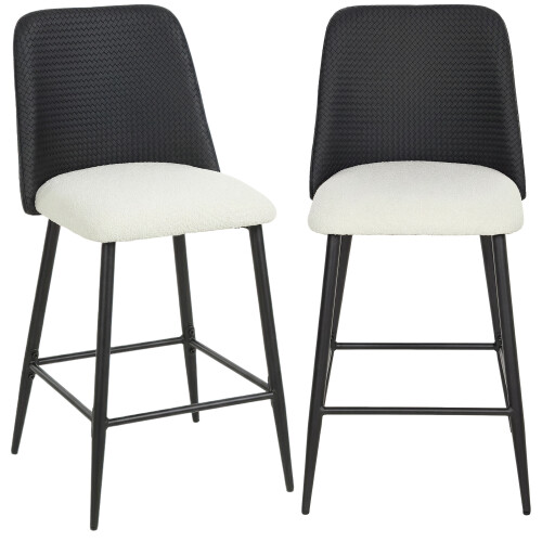Homcom Taburetes de Bar Negro 45 x 54.5 x 94 cm
