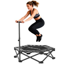 Trampolín de Fitness Negro 104 x 104 x 114 cm