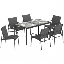Conjunto de Jardín Negro 150 x 80 x 74 cm