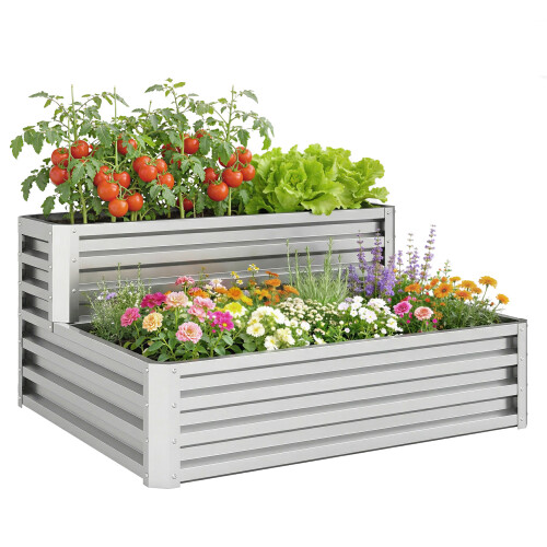 Outsunny Jardinera Gris 120 x 101 x 58 cm