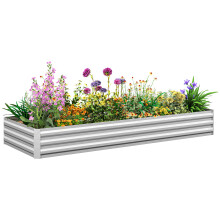Jardinera Exterior Gris 241 x 90.5 x 30 cm