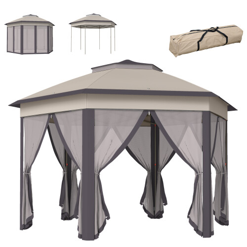 Outsunny Carpa Plegable Bicolor 405 x 340 x 285 cm