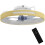 Homcom Ventilador Techo Luz Marrón 49 x 49 x 12.5 cm 1