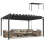 Outsunny Pérgola Gris 390 x 295 x 213 cm 1