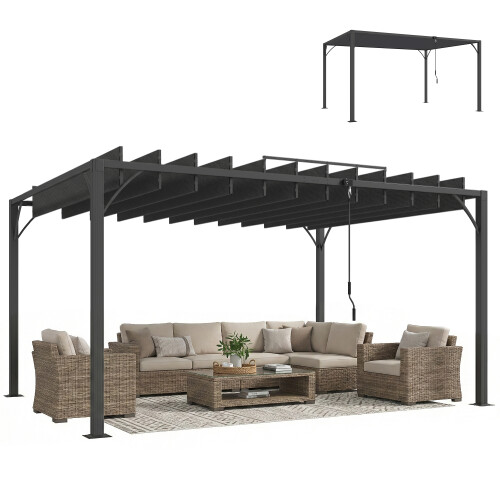 Outsunny Pérgola Gris 390 x 295 x 213 cm