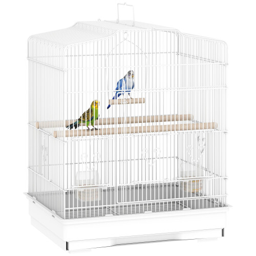 PawHut Jaula para Pájaro Blanco 46.5 x 36 x 59 cm