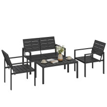 Muebles de Jardín Negro 104 x 71 x 76.5 cm