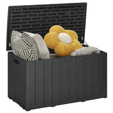 Baúl de Almacenamiento Negro 122.4 x 62 x 64.5 cm