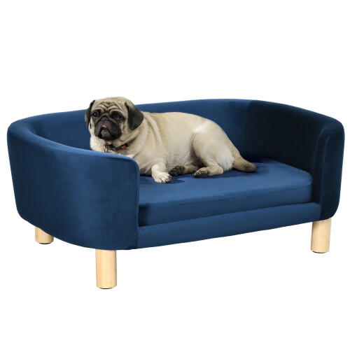 PawHut Sofá para Perro Azul 86 x 55 x 33 cm