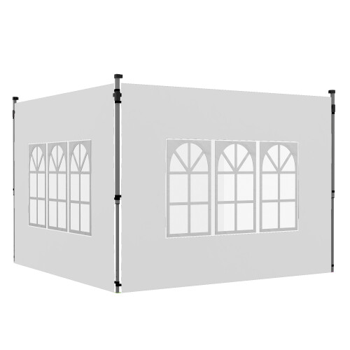 Outsunny Paredes Laterales Carpa Blanco 295 x 195 cm
