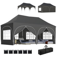 Carpa Plegable Gris 598 x 300 x 315 cm
