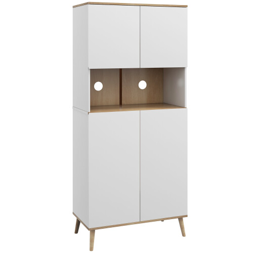 Homcom Alacena de Cocina Blanco 80 x 40 x 178 cm