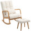 Homcom Silla Mecedora Blanco 64.5 x 82 x 89 cm 1