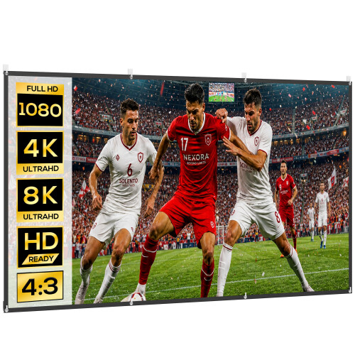 Homcom Pantalla de proyector Blanco 272 x 156 cm
