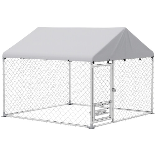 PawHut Perrera Exterior Gris 200 x 200 x 154 cm