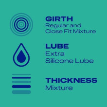 Durex Surprise Me Variety Pack, 40 Condoms, Thin feel, Extra Safe, Pleasure Me,