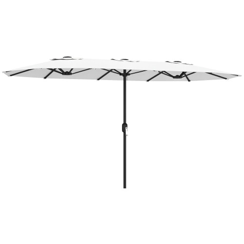 Outsunny Sombrilla Doble Blanco 459 x 266 x 235 cm