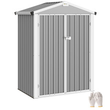 Caseta de Jardín Gris 136 x 87 x 178 cm