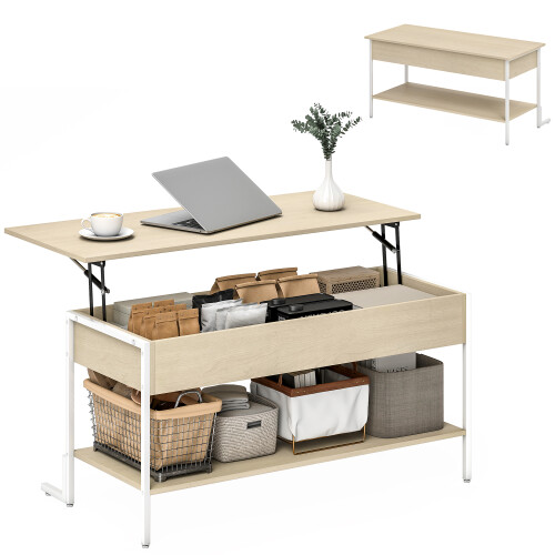 Homcom Mesa de Centro Marrón 95 x 40 x 59 cm