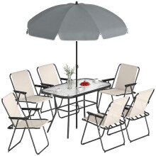 Conjunto de Jardín Beige 119 x 68 x 70 cm