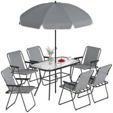 Conjunto de Jardín Gris 119 x 68 x 70 cm