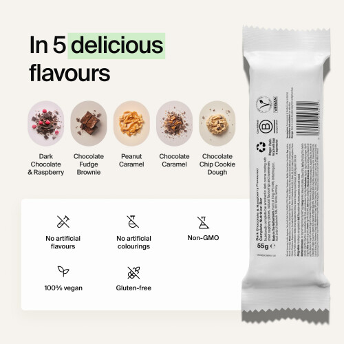 HUEL Huel Complete Nutrition Bar, 12 x 55g Bars, Dark Chocolate Raspberry, 2