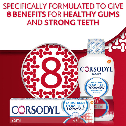 Corsodyl Corsodyl Complete Protection Bundle: 2X Complete Protection Extra Fresh Toothpas 1