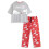 Coca Cola (Medium) Coca Cola Short Sleeve Long Leg Pyjama Set (Womens Grey) 1