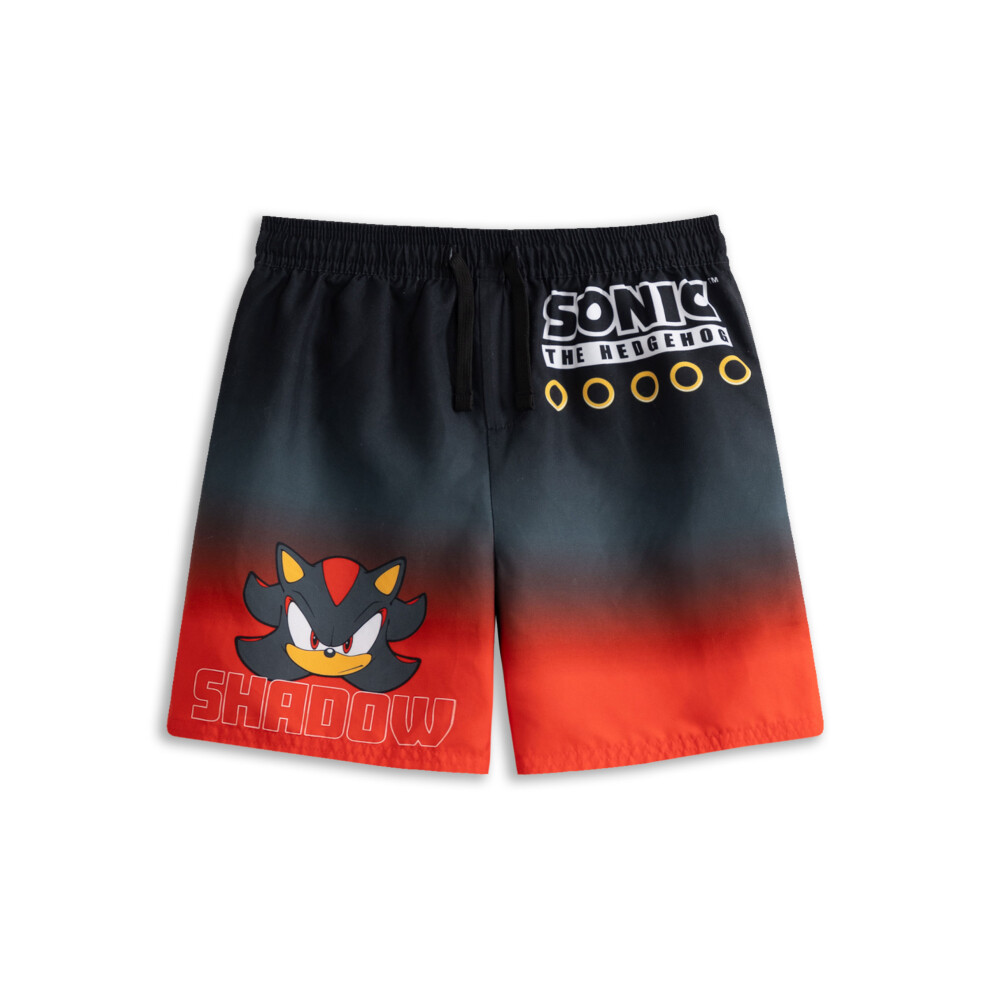 Sonic The Hedgehog (10-11 Years) Swim Shorts (Boys Red)