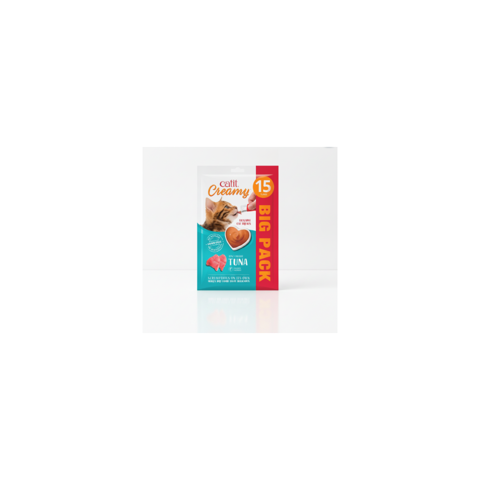 Catit Creamy Tuna Lickable Cat Treats For Cats And Kittens, Cat Treat