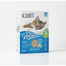 Catit Go Natural Vanilla Scented Multi-Cat Clumping Cat Litter, Deodorising, 99% Dust-Free, Fast Clumping Cat Litter, Pea Husk and Clay Litter for
