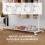 Homcom Burro para Ropa Blanco 120 x 43 x 171 cm 5