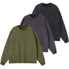 Maglia a Maniche Lunghe Longsleeve Vintage Casual Unisex Set 3 pz XL — abbigliamento uomo cotone, t-shirt uomo basic