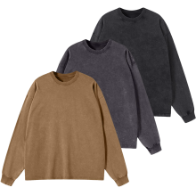 Maglia a Maniche Lunghe Longsleeve Vintage Casual Unisex Set da 3 pz L — abbigliamento uomo cotone