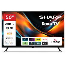 Sharp 50" 4K Ultra HD QLED Smart Roku TV [2026] - 4T-C50HJ6225KB
