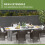 Outsunny Mesa de Jardín Gris 240 x 94 x 73 cm 4
