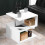 Homcom Mesa de Centro Café Blanco 50 x 50 x 50 cm 5