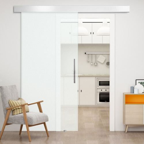Homcom Puerta Corredera Translúcido 200 x 213 cm 1