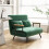 Homcom Sofá Cama Doble Verde 102 x 73 x 81 cm 2