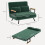Homcom Sofá Cama Doble Verde 102 x 73 x 81 cm 3