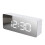 LED Mirror Digital Clock Bedroom Office Travel Electronic Table Clock Desktop Alarm Clock Temperature Function, White 1