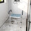 Homcom Taburete de Ducha Bicolor 52 x 45 x 69 cm 2