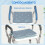 Homcom Taburete de Ducha Bicolor 52 x 45 x 69 cm 5