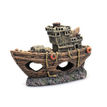 Aquarium Pirate Fish Ship Landscaping Resin Tank Statue  Shipwreck Ornament Ornamental Fish Shelter Accessory Decor