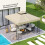 Outsunny Techo de Repuesto Beige 300 x 300 cm 2
