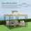 Outsunny Techo de Repuesto Beige 300 x 300 cm 3