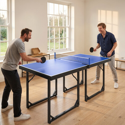 Homcom Mesa de Ping-Pong Azul 182 x 91 x 76 cm 1