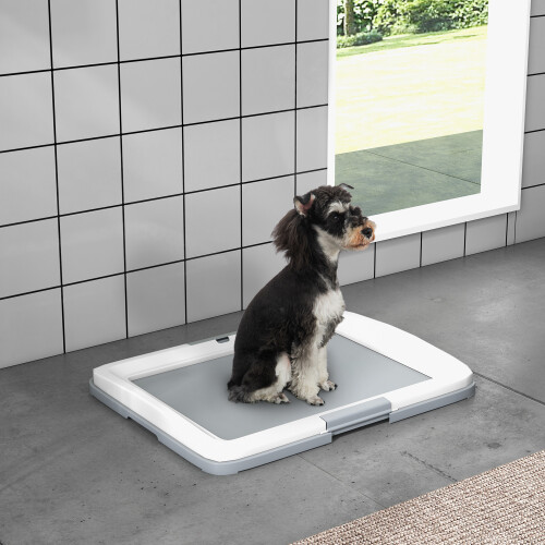 PawHut Inodoro para Perro Gris 63 x 48.5 x 6 cm 1