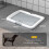 PawHut Inodoro para Perro Gris 63 x 48.5 x 6 cm 3