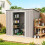 Outsunny Cobertizo de Jardín Gris 213 x 130 x 172 cm 2